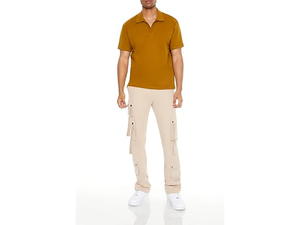 Forever 21 (M) Cotton-Blend Polo Coffee Shirt