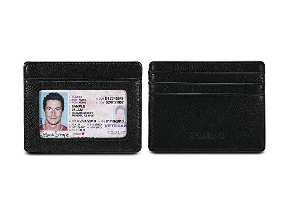 KALMORE womens Credit Holder Genuine Leather