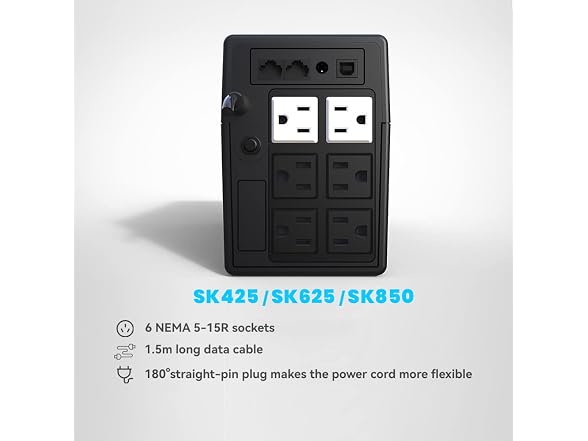 SKE UPS Battery Backup 625VA/360W