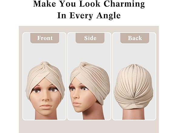 6 Pieces Stretchy Beanie Turbans