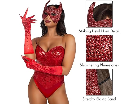 Leg Avenue Red Devil Mask