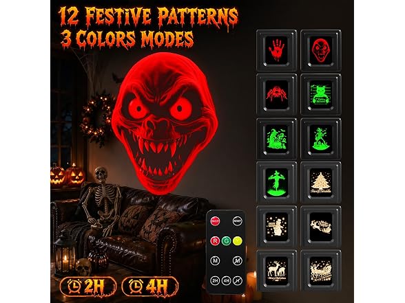 Nagudenfo 12-in-1 Halloween Projector
