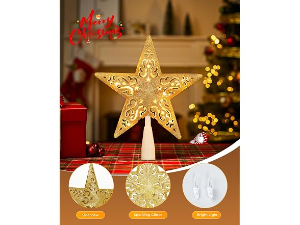 Brightown Christmas Star Tree Topper
