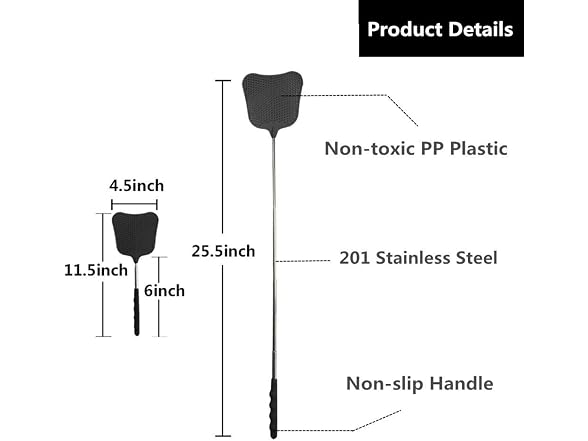 foxany GAR-04 2 Pcs Telescopic Fly Swatters