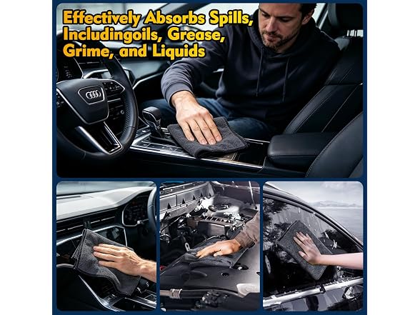 HOMEXCEL APP-Auto-149 20 Pcs Microfiber Cloths Grey