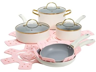 $33.99, Was $99.99, 66% Off! Paris Hilton Epic Nonstick Pots and Pans Set dealfomo