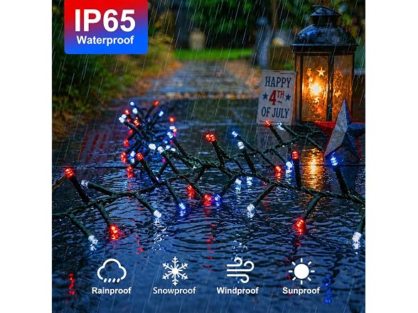 Forlivese 20FT 200LED Solar Christmas String Lights