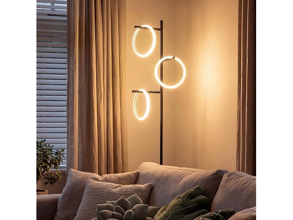 Bairth Black Floor Lamp with 3 Lights