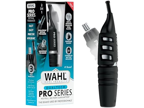 Wahl DualTech 2in1 Eyebrow/Nose Trimmer