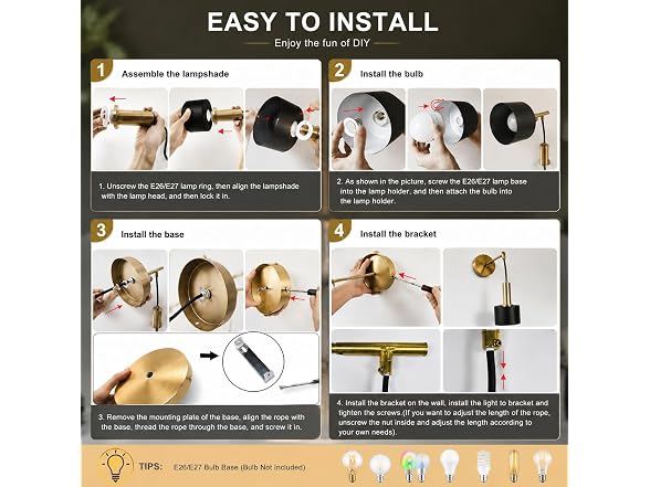 Ownprit Rechargeable Wall Sconces Set