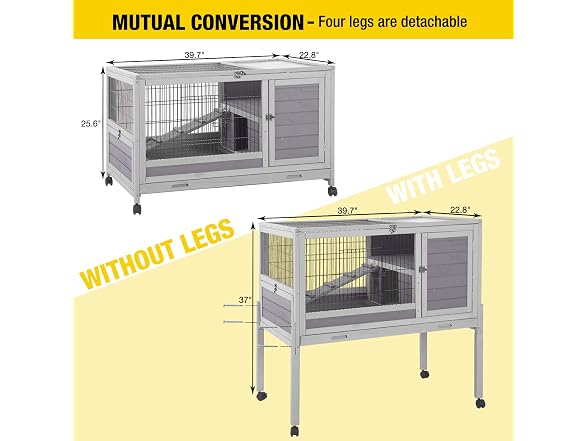 Aivituvin [Upgrade Version] Rabbit Hutch Bunny Hutch