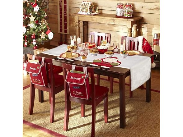 OurWarm Luxury Christmas Table Runner Snowy White Faux Fur