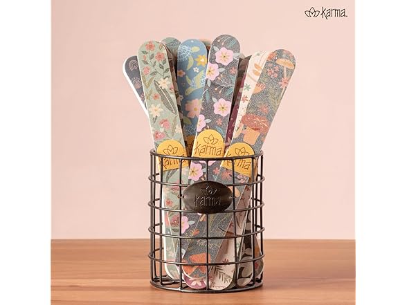 Karma, Colorful Emery Board Autumn Floral