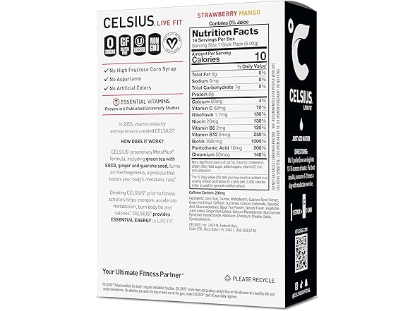 CELSIUS On The Go Strawberry Mango