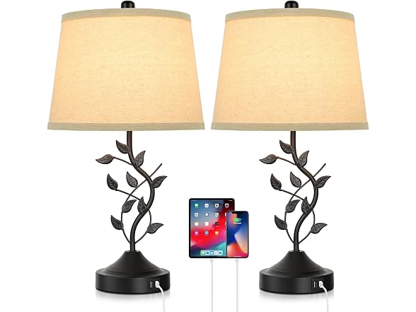 Barith Leaf Table Lamp Set of 2
