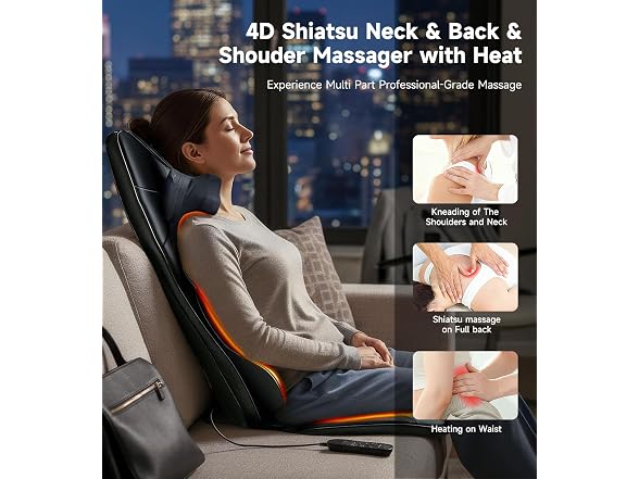 Back Massager for Chair with Heat