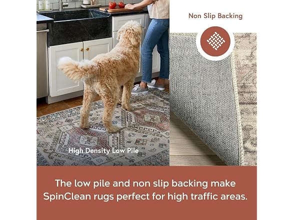 nuLOOM 8x10 Washable Rug Brielle Grey