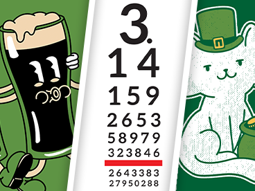 Pi Day and St Patrick's Day Shirts