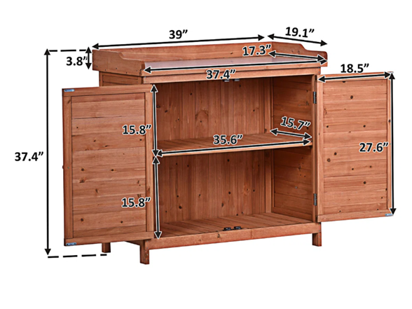 Red Barrel Studio Garden Potting Bench w/ Storage