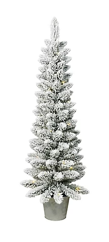 Santa's Workshop 3' Pre-Lit Flocked PVC Slim Tree - Gallery 2