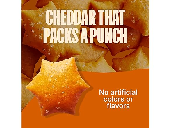 1PK MadeGood Cheddar Star Puffed Crackers