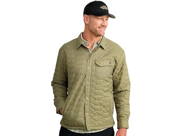 HUK Mens Scale Shacket, Small