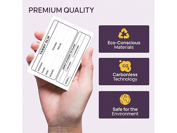 MODERID Professional Carbonless Tardy 