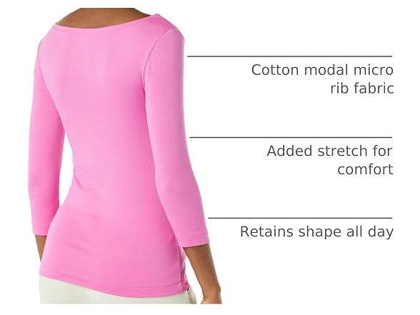 Amazon Essentials Women 3/4 Sleeve T-shirt
