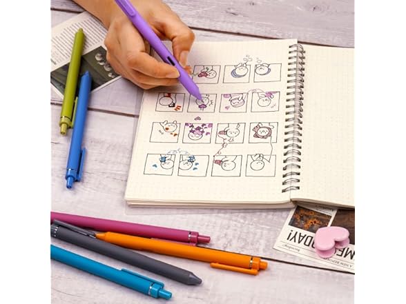 WRITECH Gel Pens Fine Point 8ct (Vacation Set)