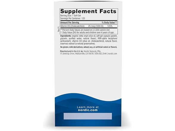 Nordic Naturals Vitamin D3 1000 IU