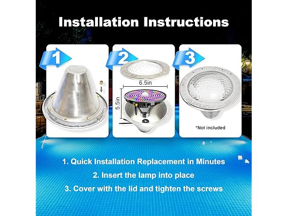 Jadisi LED RGBW Pool Light Bulb for