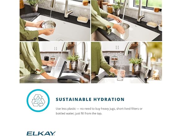 Elkay Crosstown 16 G SS 30" Sink Kit w Filter Faucet