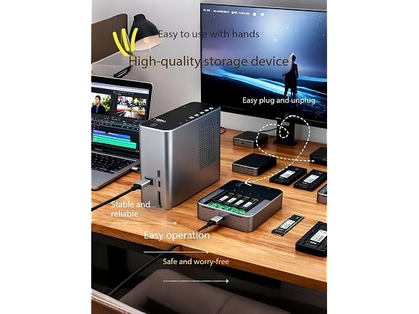 4-Bay USB4.0 NVMe SSD Docking Station