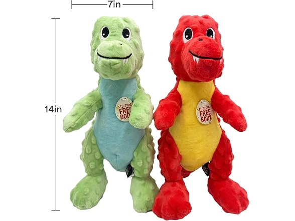 Bow Wow Pet 2 Pack Plush Dog Toy with Squeaker