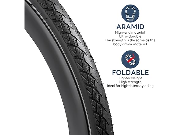 YUNSCM 26x1.75" Bike Tires & Tubes, 2-Pack