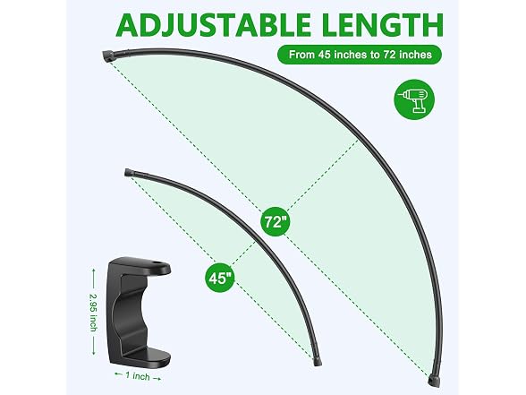 Hoachily Curved Shower Curtain Rod