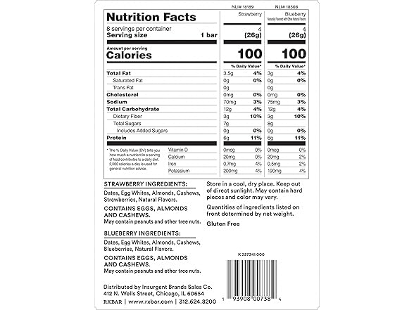 RXBAR Minis Variety Pack, 8ct