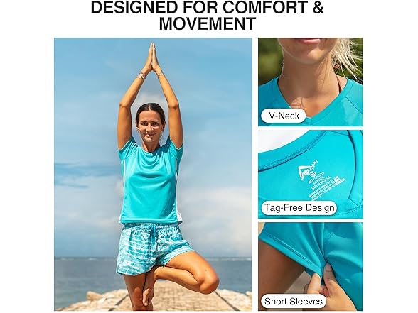 Kanu Surf Women's Rashguard Aqua/White (XXL)