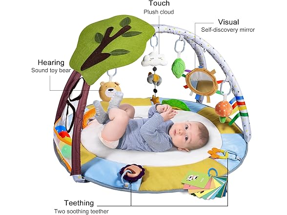 Lupantte 7-in-1 Baby Play Gym Mat