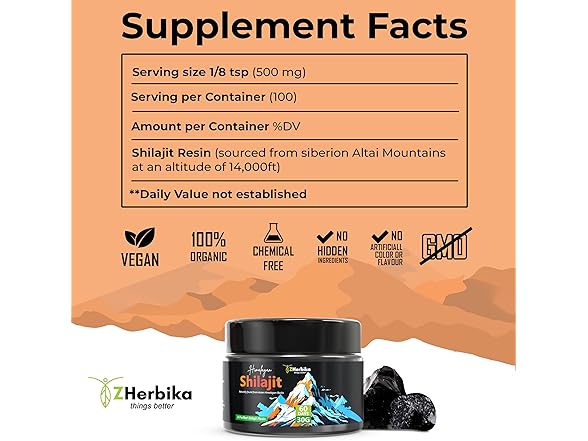  ZHerbika Pure Himalayan Shilajit Resin
