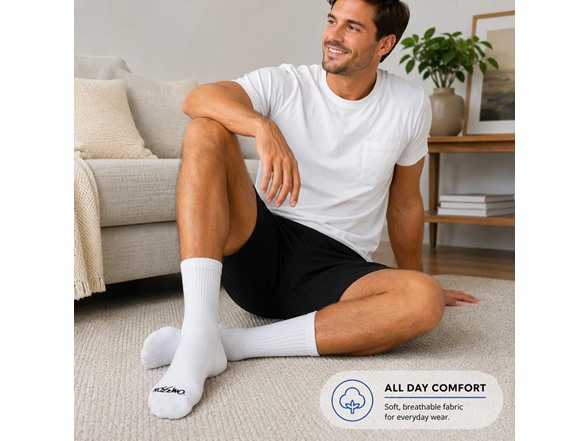 Mossimo Mens Crew Socks 6-Pair Pack