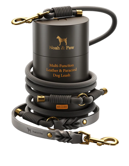 NOAH & PAW Leather Paracord Dog Leash - Gallery 11