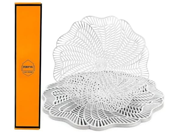 Fenyya Silver Round Placemat Set of 12