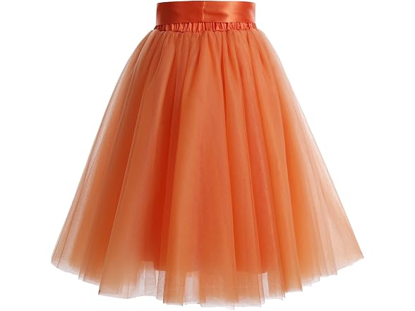 Dresstells Women (XL) Tulle Skirts Knee Long Skirt
