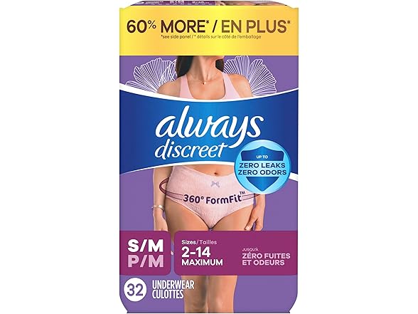 Always Discreet S/M 32ct