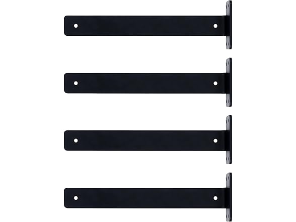 12" Shelf Brackets 4pk Black Metal