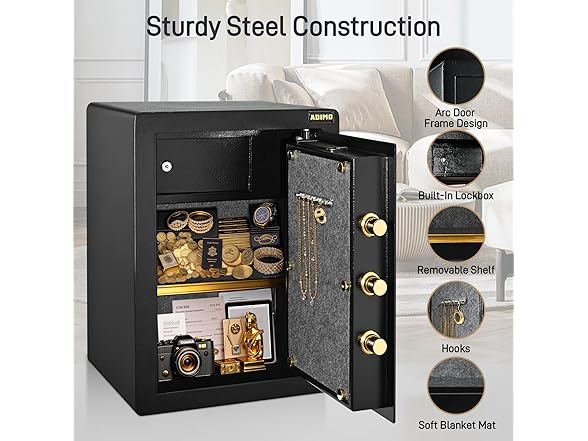 ADIMO BGX-M/D-55L 2.1 Cuft Steel Home Safe