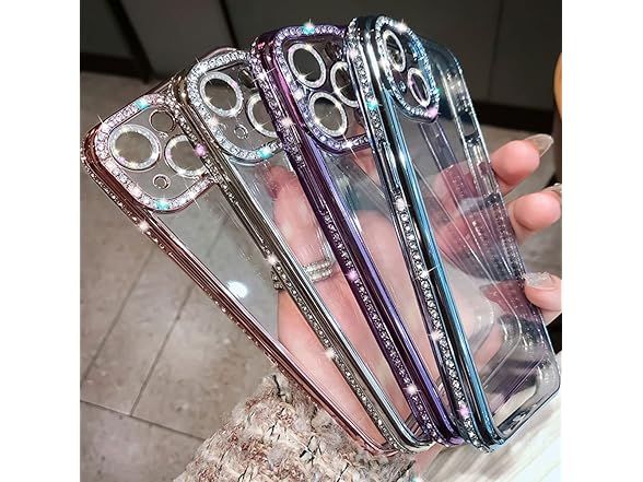 AmazFCCY Glitter Plating Case for iPhone