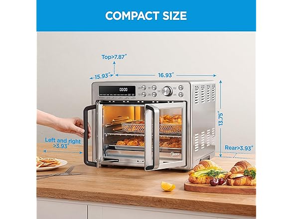 Midea MET26C3AST French Door Air Fryer Oven Stainless