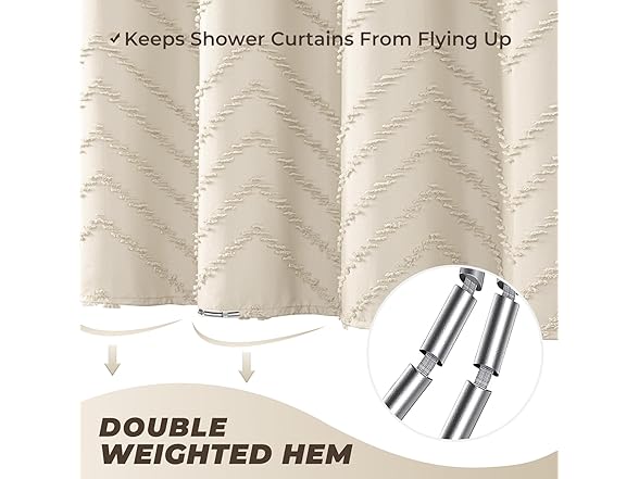 TURKIO Shower Curtain 72x72 Beige